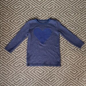 Crewcuts “Collectible” 3/4 Length Sleeve Navy And Metallic Shirt